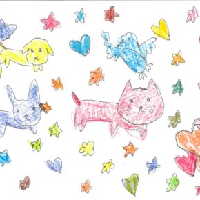 色とりどりのどうぶつたち(名刺用)